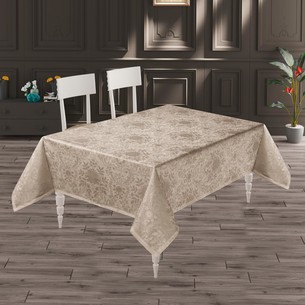 Скатерть прямоугольная DO&CO BEGONYA жаккард капучино 160х300