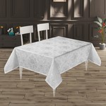 Скатерть прямоугольная DO&CO BEGONYA жаккард белый 160х300, фото, фотография