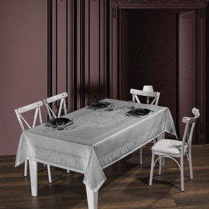 Скатерть прямоугольная DO&CO VIYANA жаккард серый 160х220