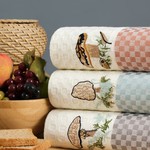 Подарочный набор полотенец для кухни 45х65(3) Meteor DAMA MUSHROOM хлопковая вафля, фото, фотография