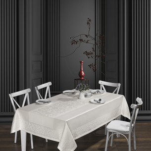 Скатерть прямоугольная DO&CO VERONA жаккард кремовый 160х220