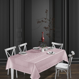 Скатерть прямоугольная DO&CO VERONA жаккард пудра 160х220