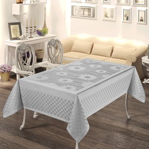 Скатерть прямоугольная DO&CO PRIZMA жаккард серый 160х220