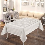 Скатерть прямоугольная DO&CO PRIZMA жаккард белый 160х300, фото, фотография