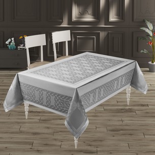 Скатерть прямоугольная DO&CO GALAKSI жаккард серый 160х220