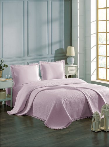 Покрывало DO&CO CALISTA жаккард хлопок лиловый 220х240, фото, фотография