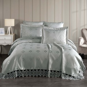 Покрывало гобеленовое DO&CO IPEK жаккард полиэстер серый 240х260