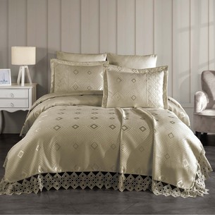 Покрывало гобеленовое DO&CO IPEK жаккард полиэстер бежевый 240х260