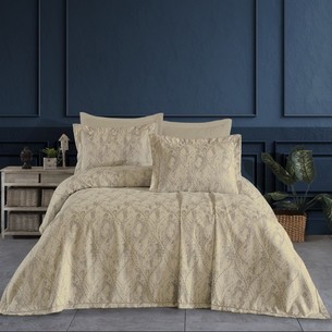 Покрывало гобеленовое DO&CO LULU жаккард полиэстер капучино 240х260