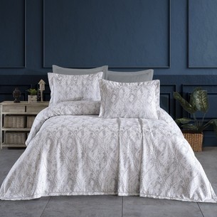 Покрывало гобеленовое DO&CO LULU жаккард полиэстер серый 240х260