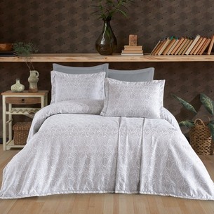 Покрывало гобеленовое DO&CO AYDA жаккард полиэстер серый 240х260