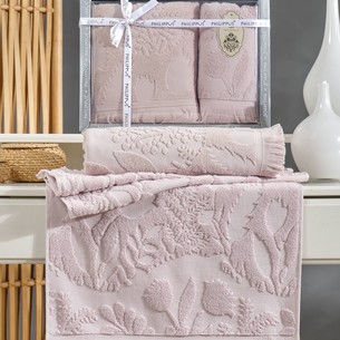 Подарочный набор полотенец для ванной 50х90, 70х140 Philippus BELEK хлопковая махра светло-розовый