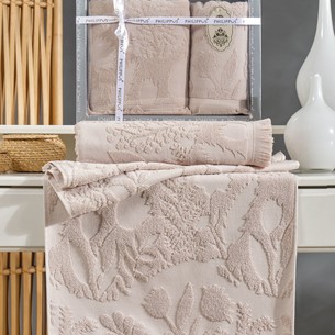 Подарочный набор полотенец для ванной 50х90, 70х140 Philippus BELEK хлопковая махра бежевый