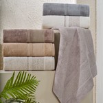 Набор полотенец для ванной 6 шт. Philippus AFRA бамбуковая махра 70х140, фото, фотография