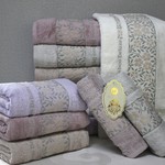 Набор полотенец для ванной 6 шт. Philippus HAZAN бамбуковая махра 70х140, фото, фотография