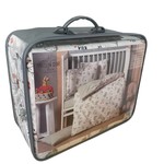 Детское постельное белье в кроватку с одеялом и подушкой Maison Dor BEBICO DINOSAURE хлопковый сатин зелёный, фото, фотография