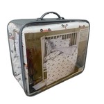 Детское постельное белье в кроватку с одеялом и подушкой Maison Dor BEBICO RACING хлопковый сатин бежевый, фото, фотография