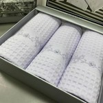 Подарочный набор кухонных полотенец 40х60(3) Maison Dor BRISE APE хлопковая вафля сиреневый, фото, фотография