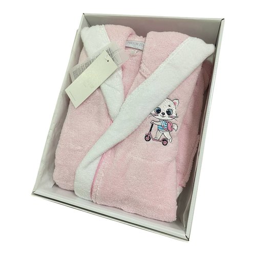 Халат детский Maison Dor STAR хлопковая махра розовый 6 лет, фото, фотография