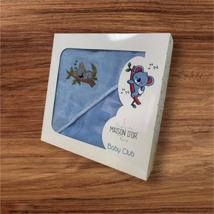 Детское полотенце-уголок Maison Dor STAR хлопковая махра голубой 100х100