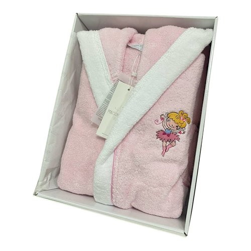 Халат детский Maison Dor STAR хлопковая махра розовый 10 лет, фото, фотография