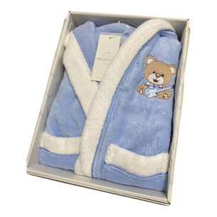 Халат детский Maison Dor STAR хлопковая махра голубой 2 года