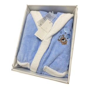 Халат детский Maison Dor STAR хлопковая махра голубой 4 года