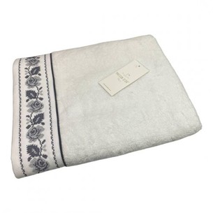 Полотенце для ванной Maison Dor ROSANNA хлопковая махра белый+антрацит 50х100