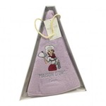 Полотенце-салфетка круглое в подарочной упаковке Maison Dor MAXI BOX хлопковая махра сиреневый D=70, фото, фотография