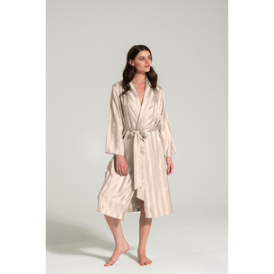 Халат женский Tivolyo Home LINES полиэстер бежевый S/M