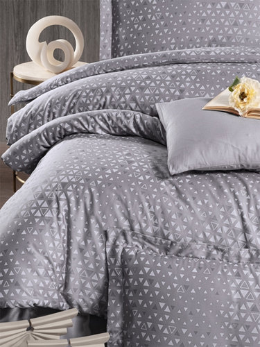 Постельное белье First Choice MEGAN хлопковый сатин quicksilver евро, фото, фотография