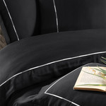 Постельное белье First Choice CLAUDIO хлопковый сатин делюкс black евро, фото, фотография