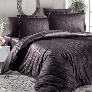 Постельное белье First Choice ATHENA хлопковый сатин-жаккард brown евро