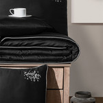 Постельное белье First Choice TIMELESS хлопковый сатин делюкс black евро, фото, фотография