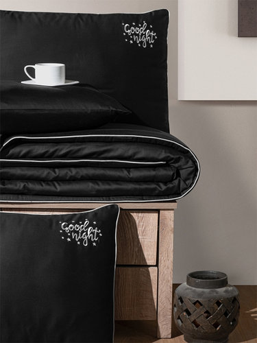 Постельное белье First Choice TIMELESS хлопковый сатин делюкс black евро, фото, фотография