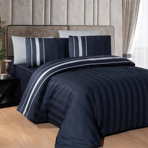 Постельное белье First Choice ARTWEL хлопковый сатин делюкс navy blue евро, фото, фотография