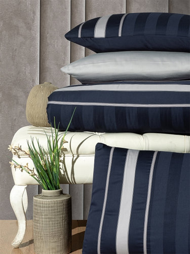 Постельное белье First Choice ARTWEL хлопковый сатин делюкс navy blue евро, фото, фотография