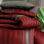 Постельное белье First Choice ARTWEL хлопковый сатин делюкс dark red евро, фото, фотография