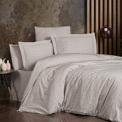 Постельное белье First Choice MEGAN хлопковый сатин beige евро, фото, фотография