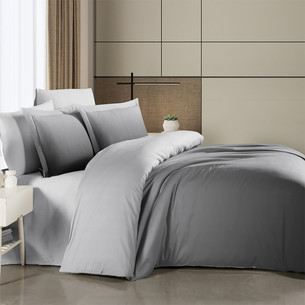 Постельное белье First Choice CAYLEE хлопковый сатин grey евро