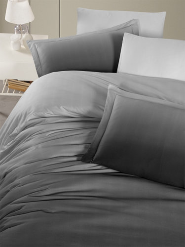 Постельное белье First Choice CAYLEE хлопковый сатин grey евро, фото, фотография