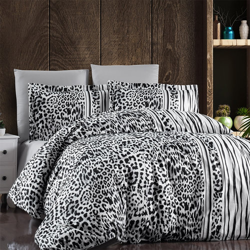 Постельное белье First Choice LEOPARD хлопковый сатин black евро, фото, фотография