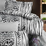 Постельное белье First Choice LEOPARD хлопковый сатин black евро, фото, фотография