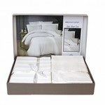 Постельное белье Karven BROAD LINE хлопковый сатин cream 1,5 спальный, фото, фотография