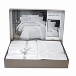 Постельное белье Karven BROAD LINE хлопковый сатин white 1,5 спальный, фото, фотография