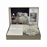 Постельное белье Karven LONA хлопковый сатин dark green 1,5 спальный, фото, фотография