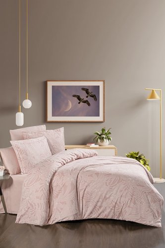 Постельное белье Karven LUCAS хлопковый сатин powder евро, фото, фотография