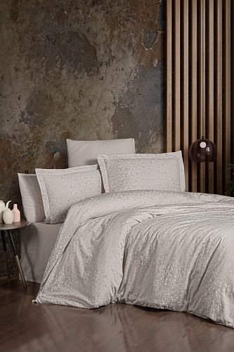 Постельное белье Karven MEGAN хлопковый сатин beige 1,5 спальный, фото, фотография