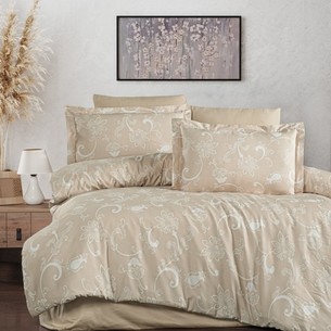 Постельное белье Karven CARMINA хлопковый сатин cappuccino евро