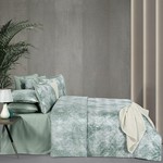 Постельное белье Sarev DNIPRO хлопковый сатин делюкс yesil евро, фото, фотография